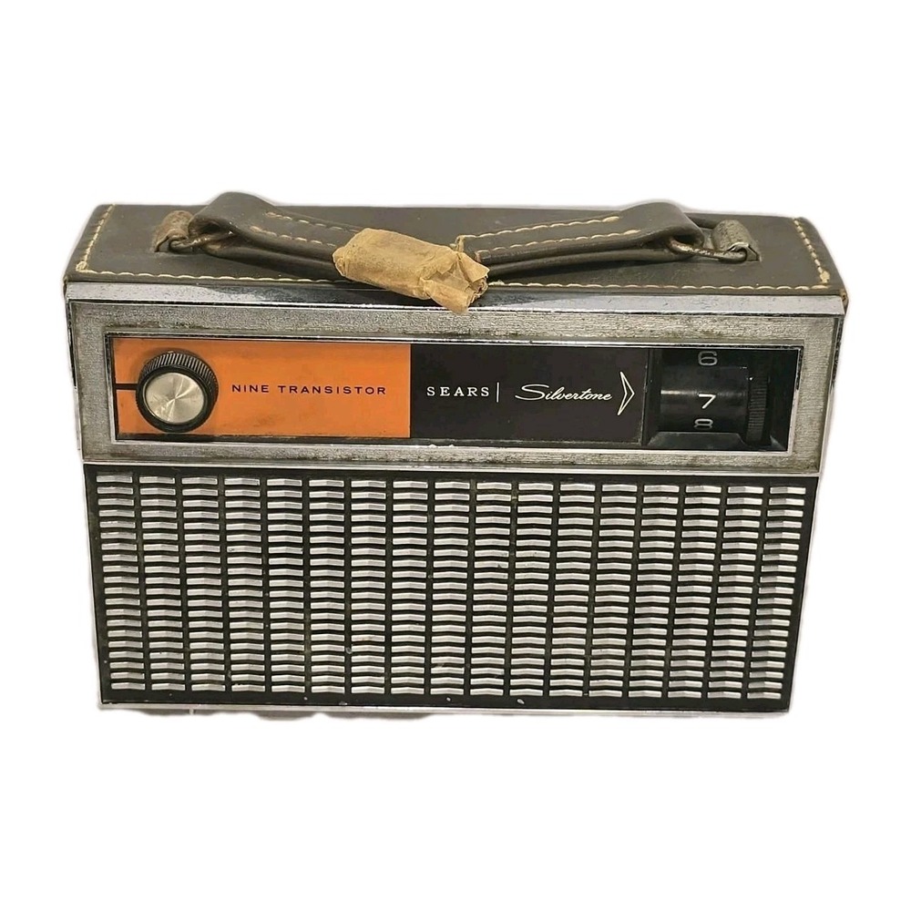 Sears‎ Silvertone 9 Transistor Radio Vintage Portable UNTESTED As-Is 📻